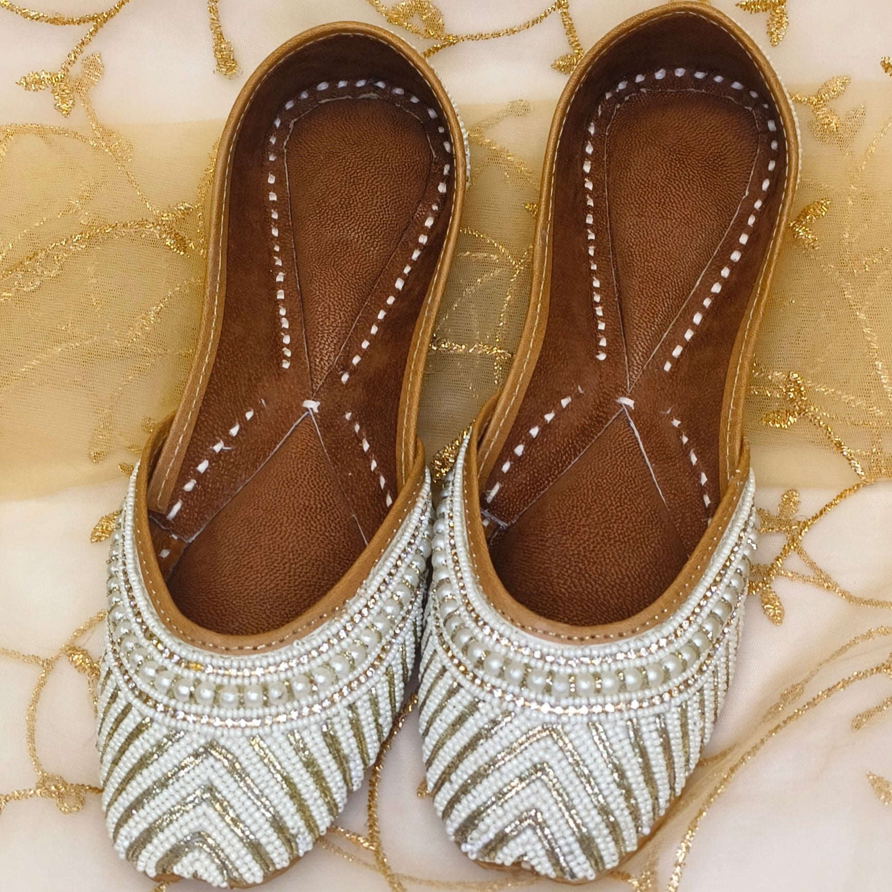 Punjabi Jutti Heavy Pearl Work2506