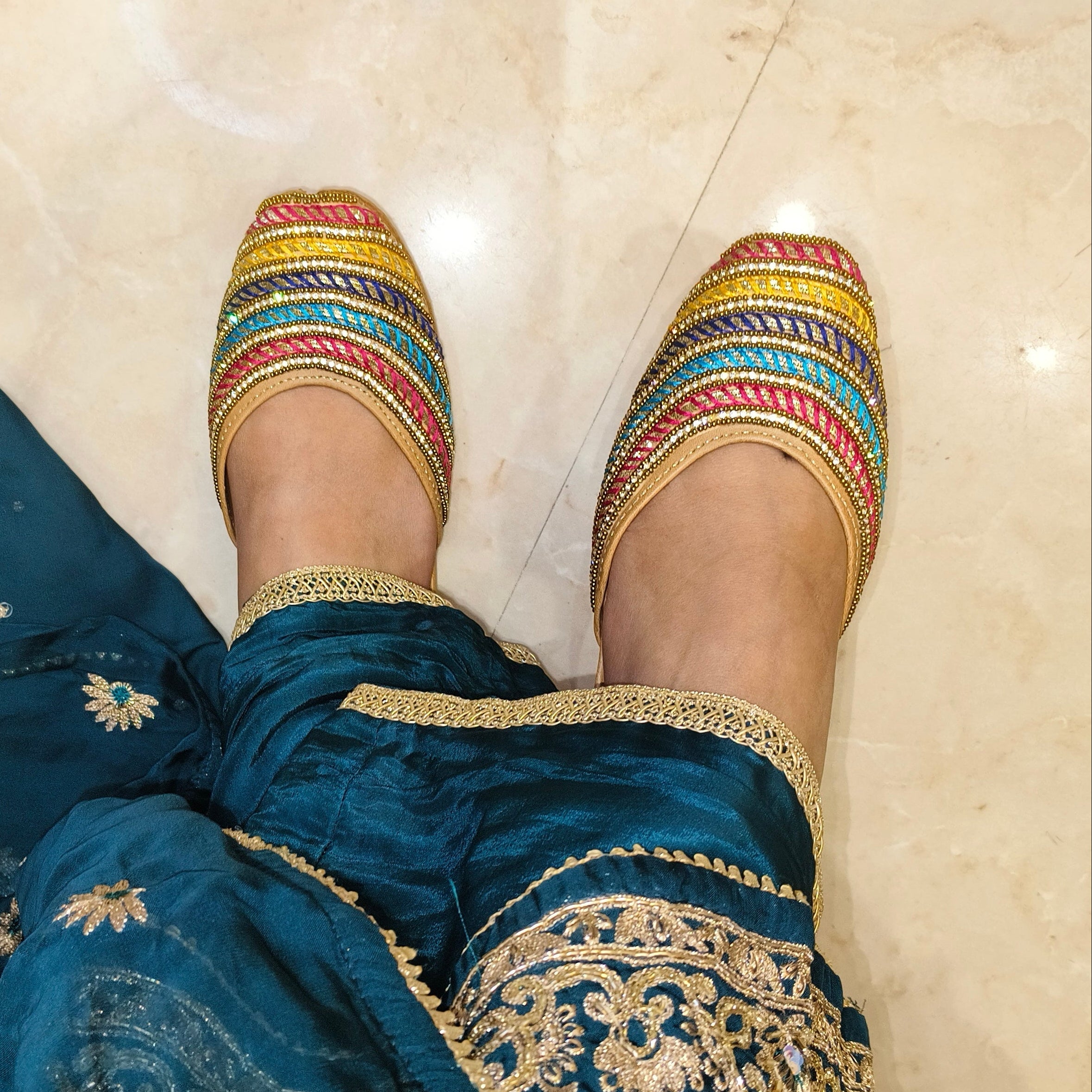 Punjabi Jutti multi Lace Work2503