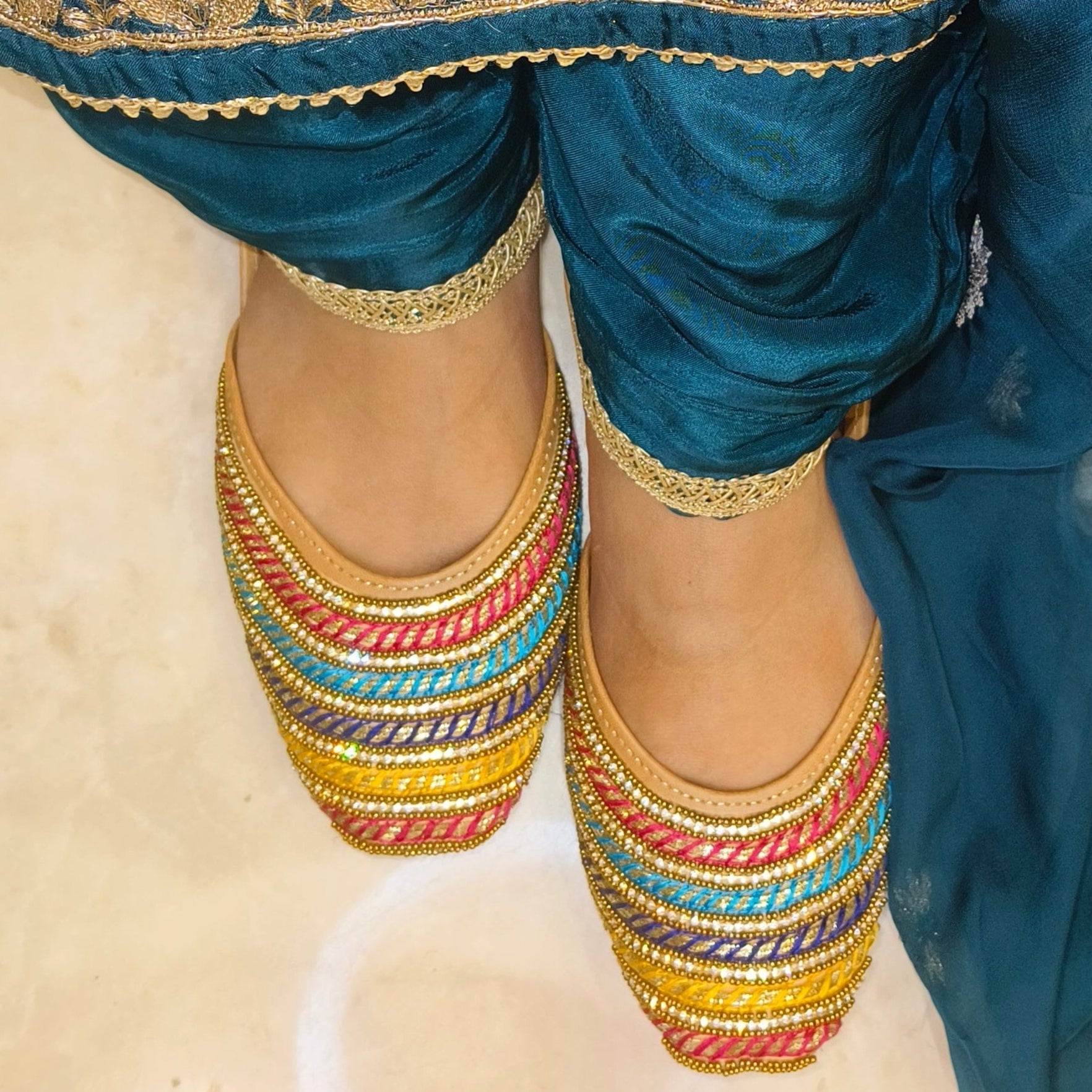 Punjabi Jutti multi Lace Work2503