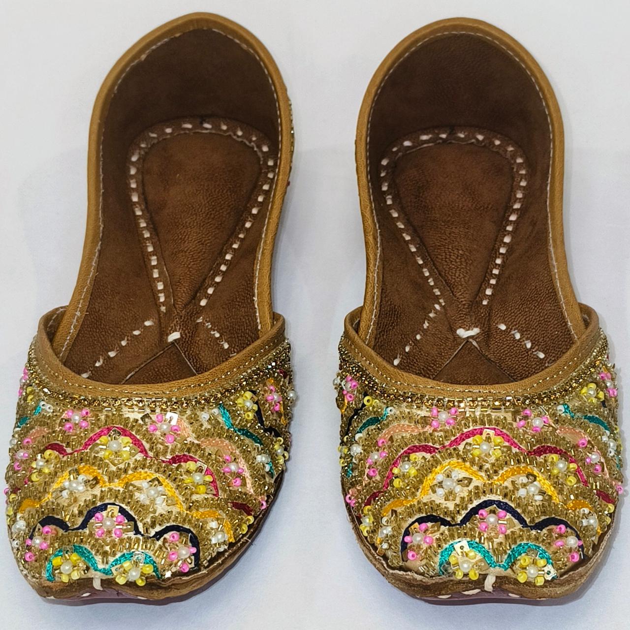 Punjabi Jutti Heavy Multi Golden Work2804