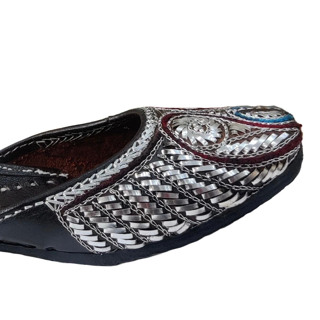 Punjabi Jutti pakisatni upper mota tilla work in leather work 0313