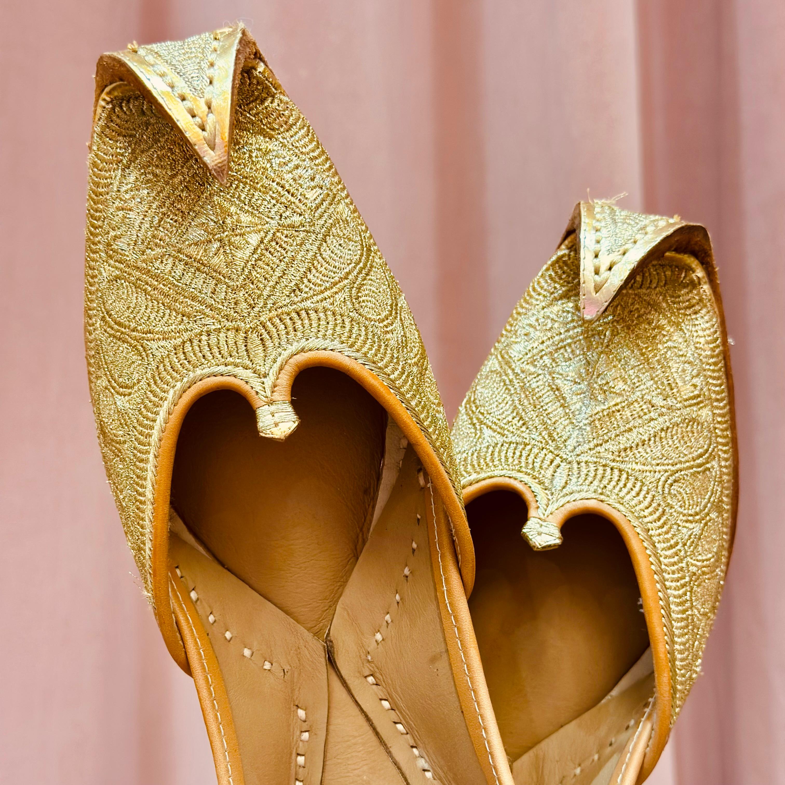 Punjabi Jutti pakisatni tilla upper leather work 0711