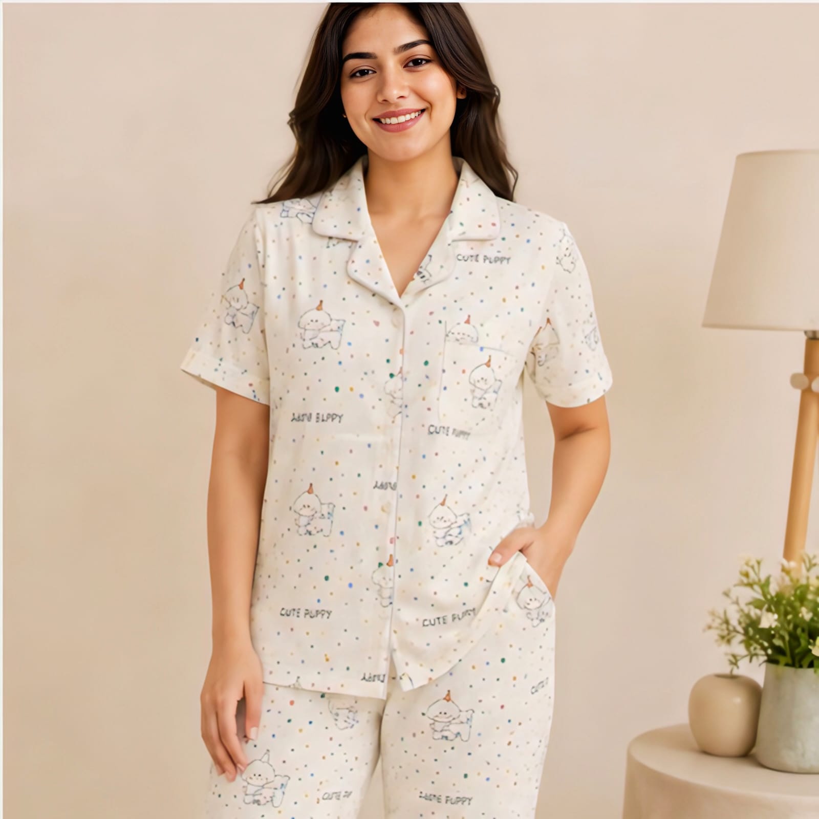 NIGHT SUIT SOFT THREE PIECE 38
