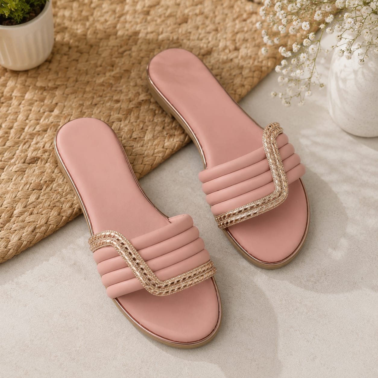 FLIP FLOPS 594 PNK GOLD
