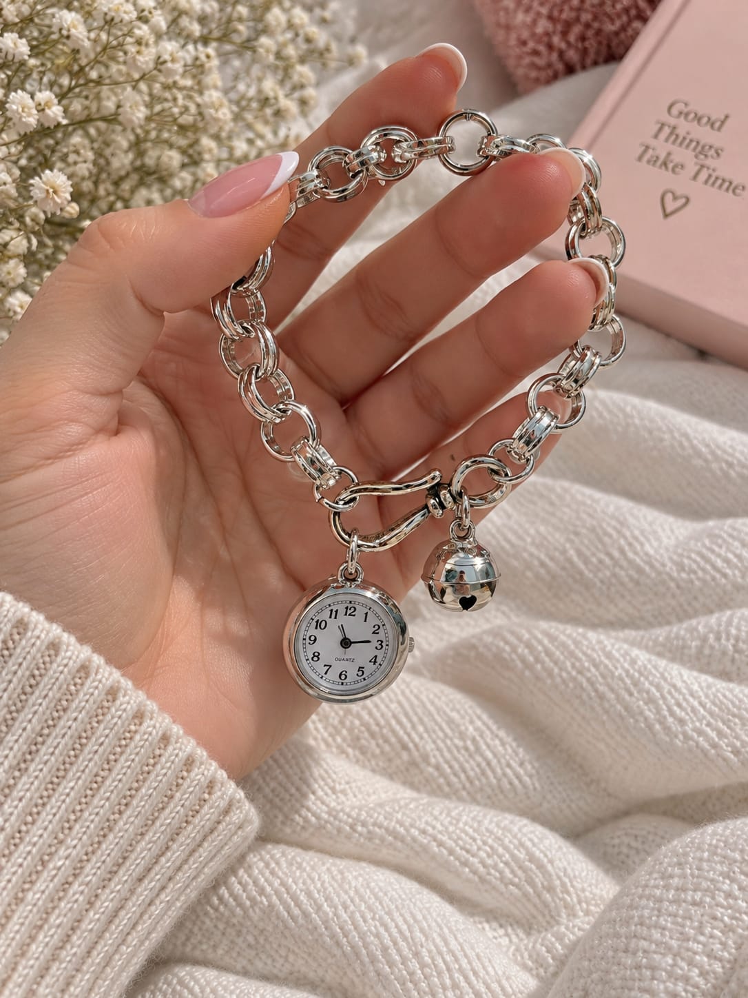 Silver Chain Watch Charm Bracelet 20261605