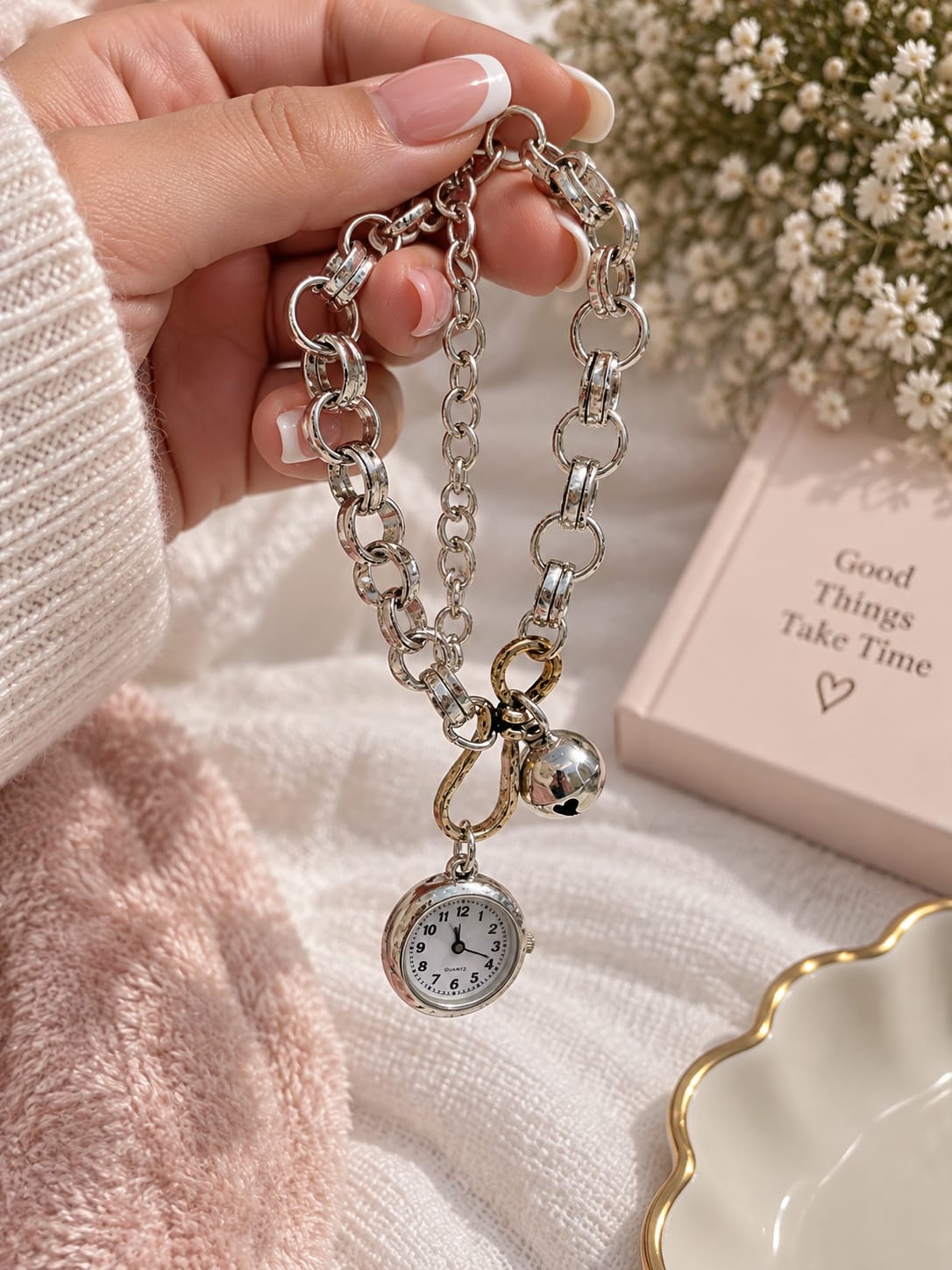 Silver Chain Watch Charm Bracelet 20261605