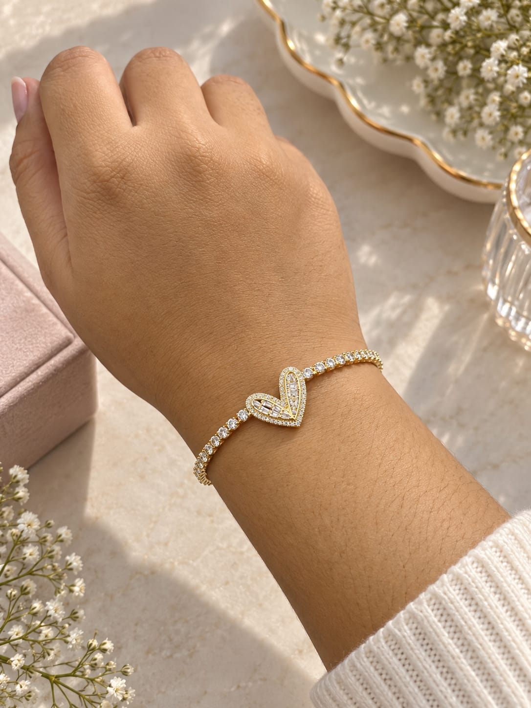 Desiner Heart Rhinestone Bracelet 20261701
