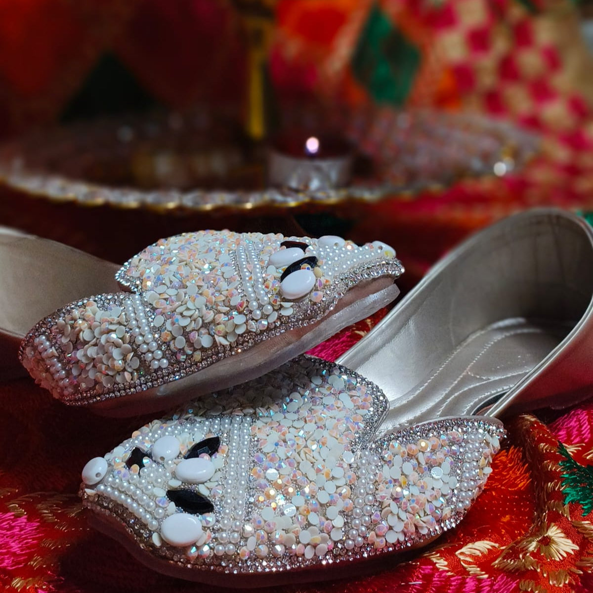 Punjabi Jutti Heavy Stone Sequence Work2913