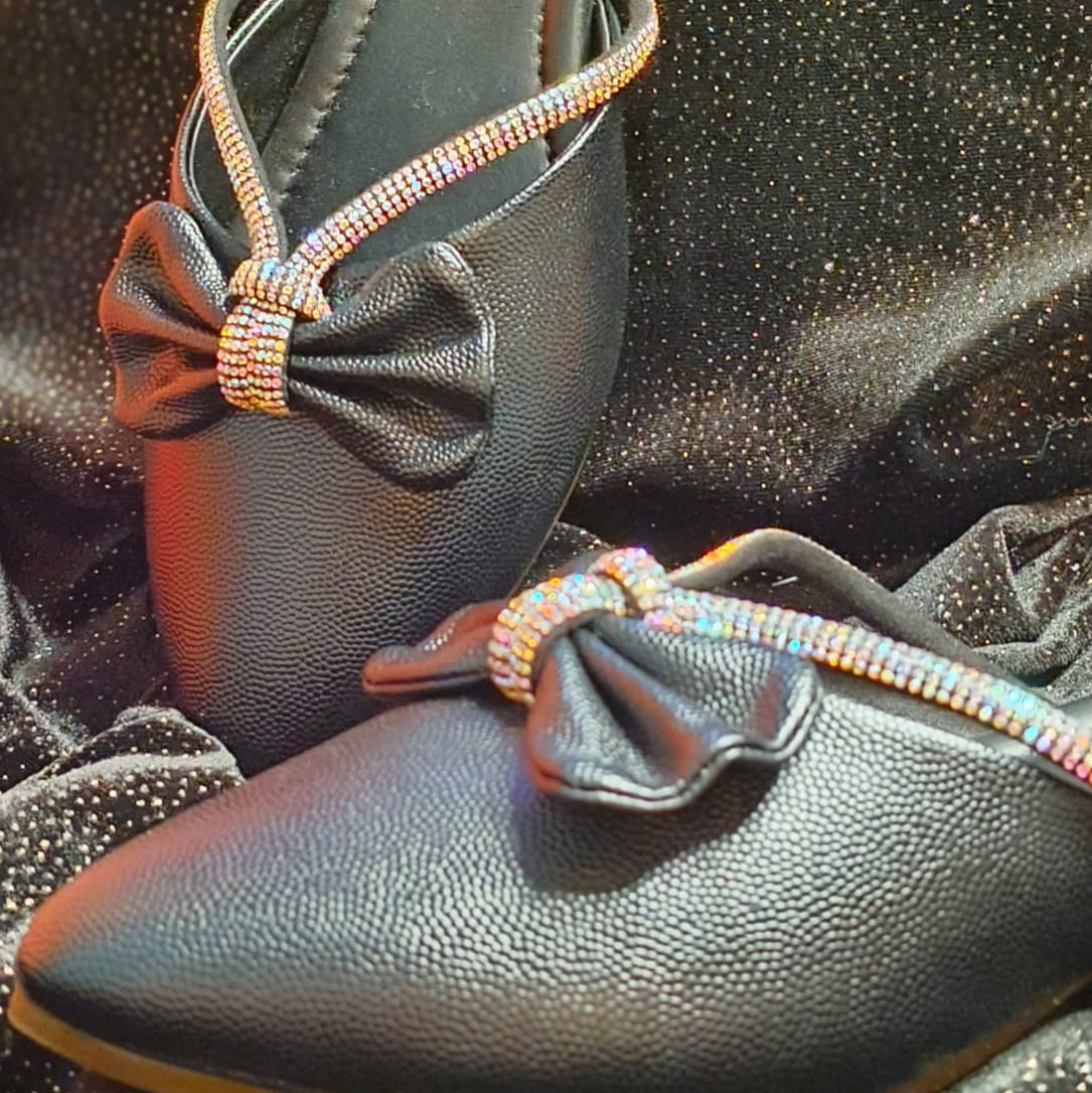 Punjabi Jutti bow silwer strap 2912