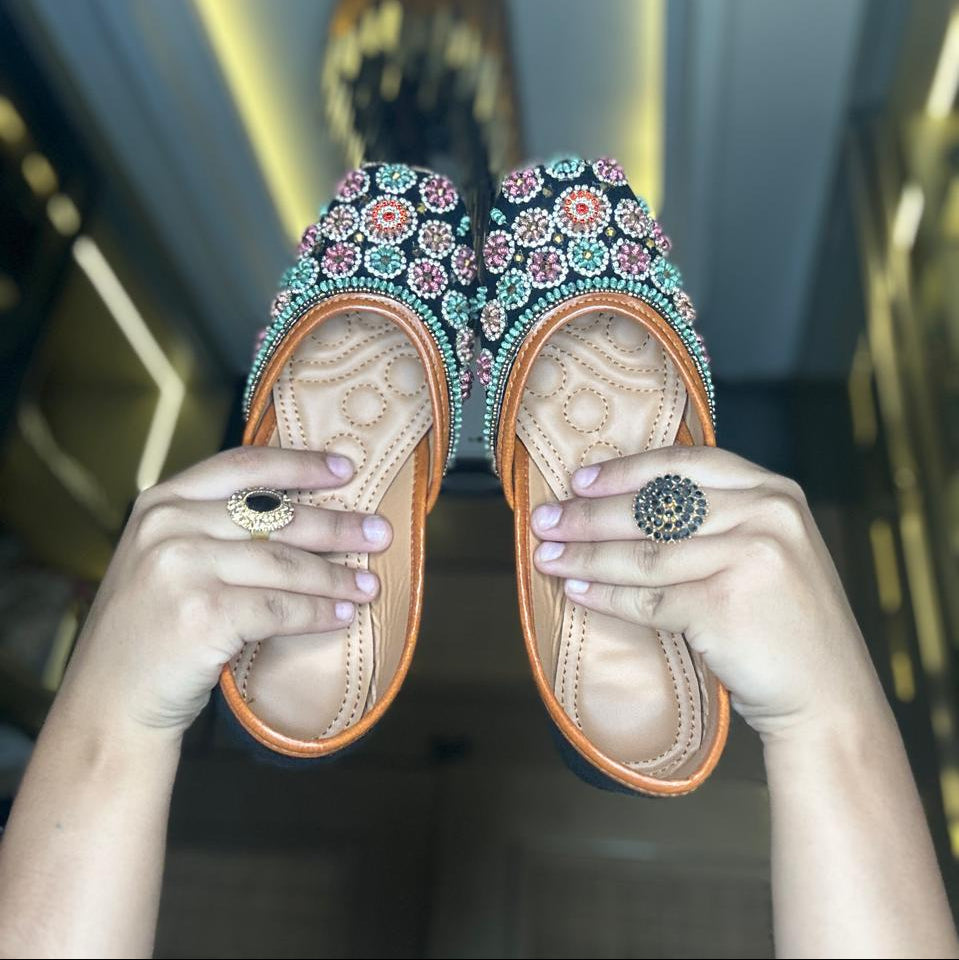 Punjabi Jutti Heavy Mirror Sequence Work2903