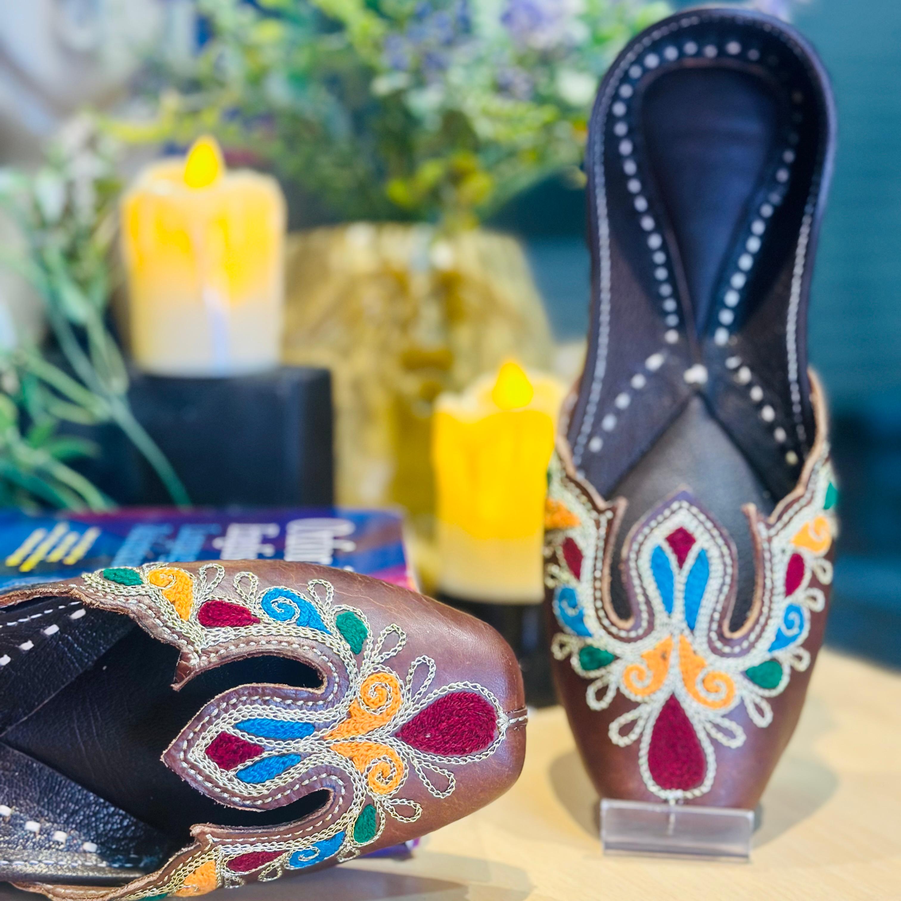 Punjabi Jutti pakisatni upper leather work 0312