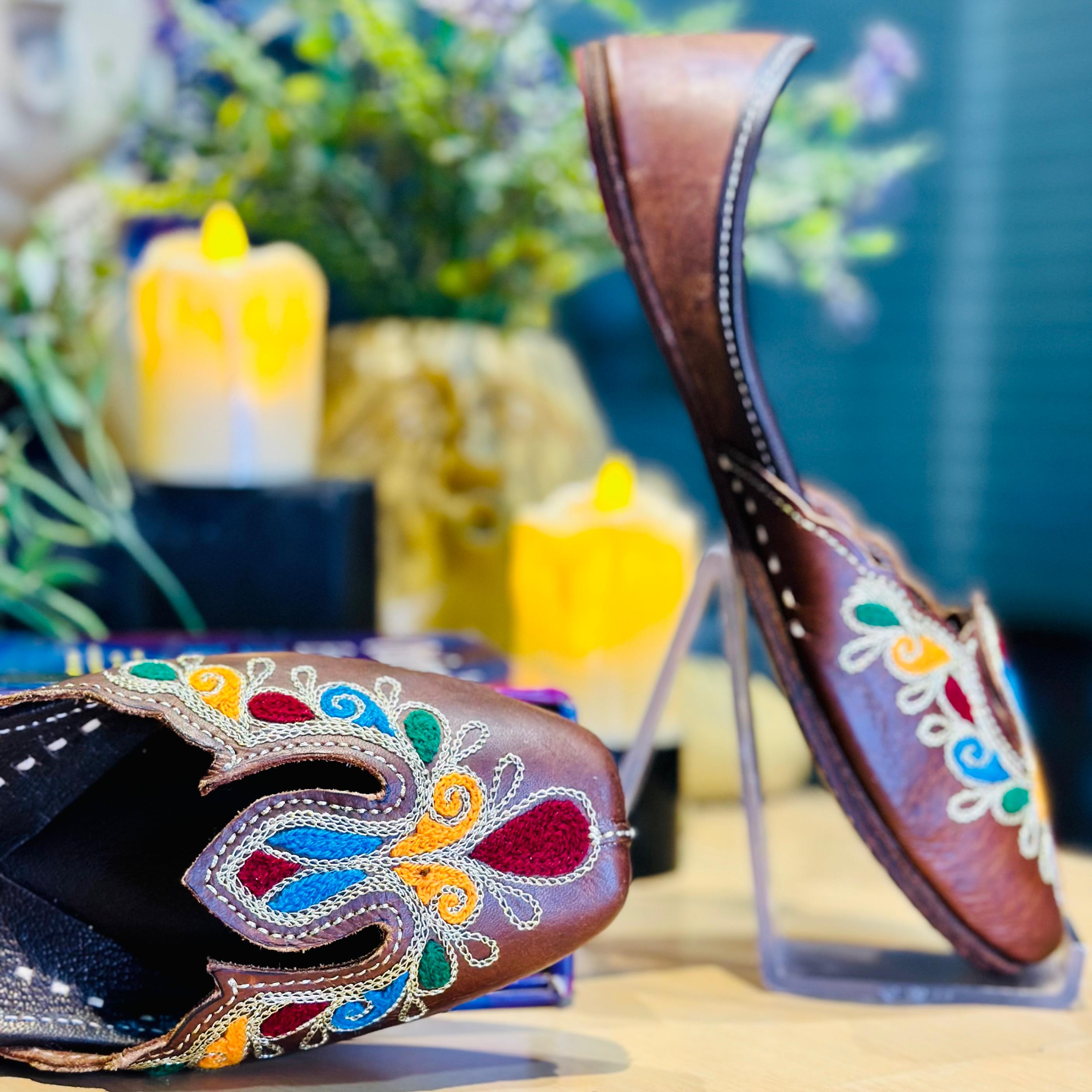 Punjabi Jutti pakisatni upper leather work 0312