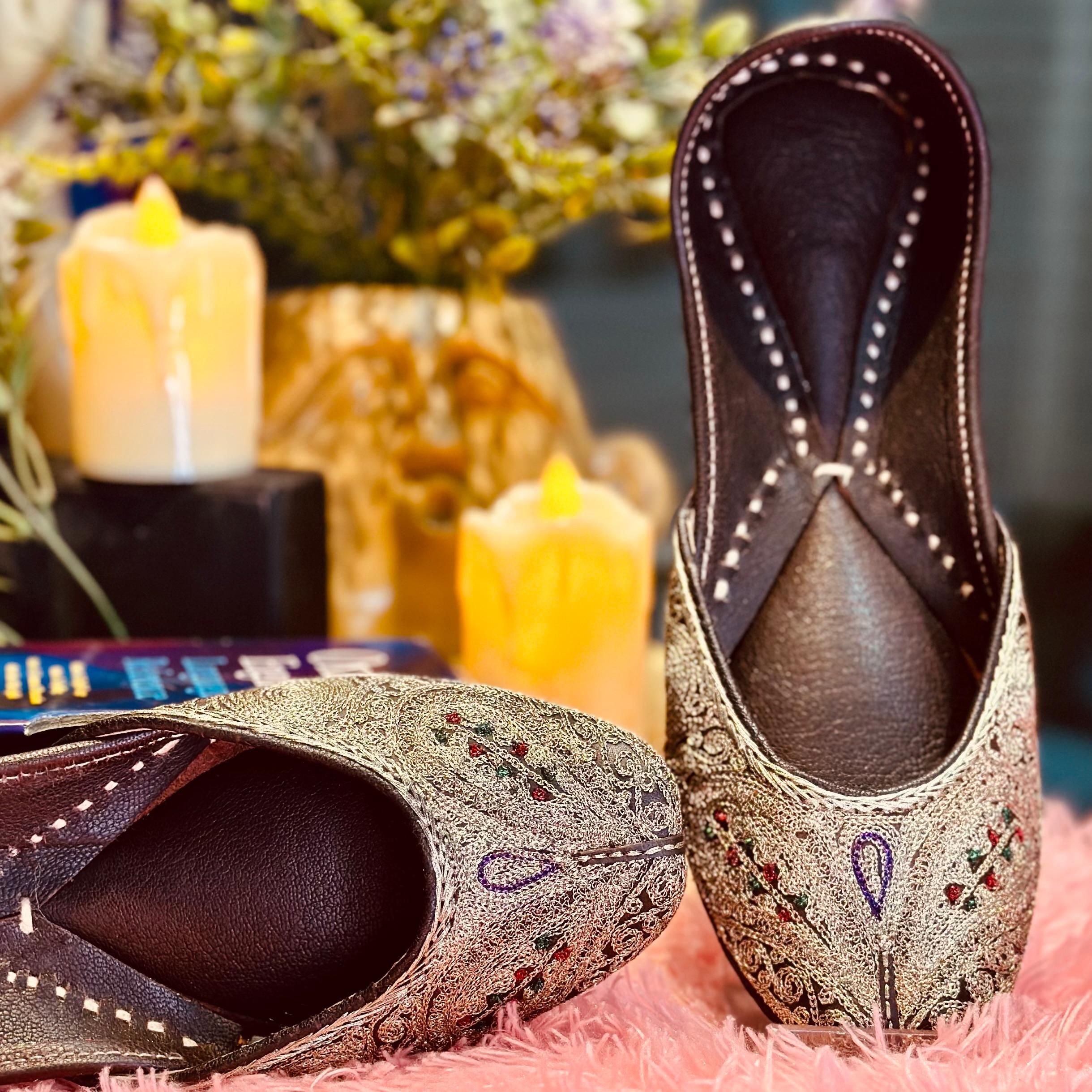 Punjabi Jutti pakisatni tilla upper leather work 0314