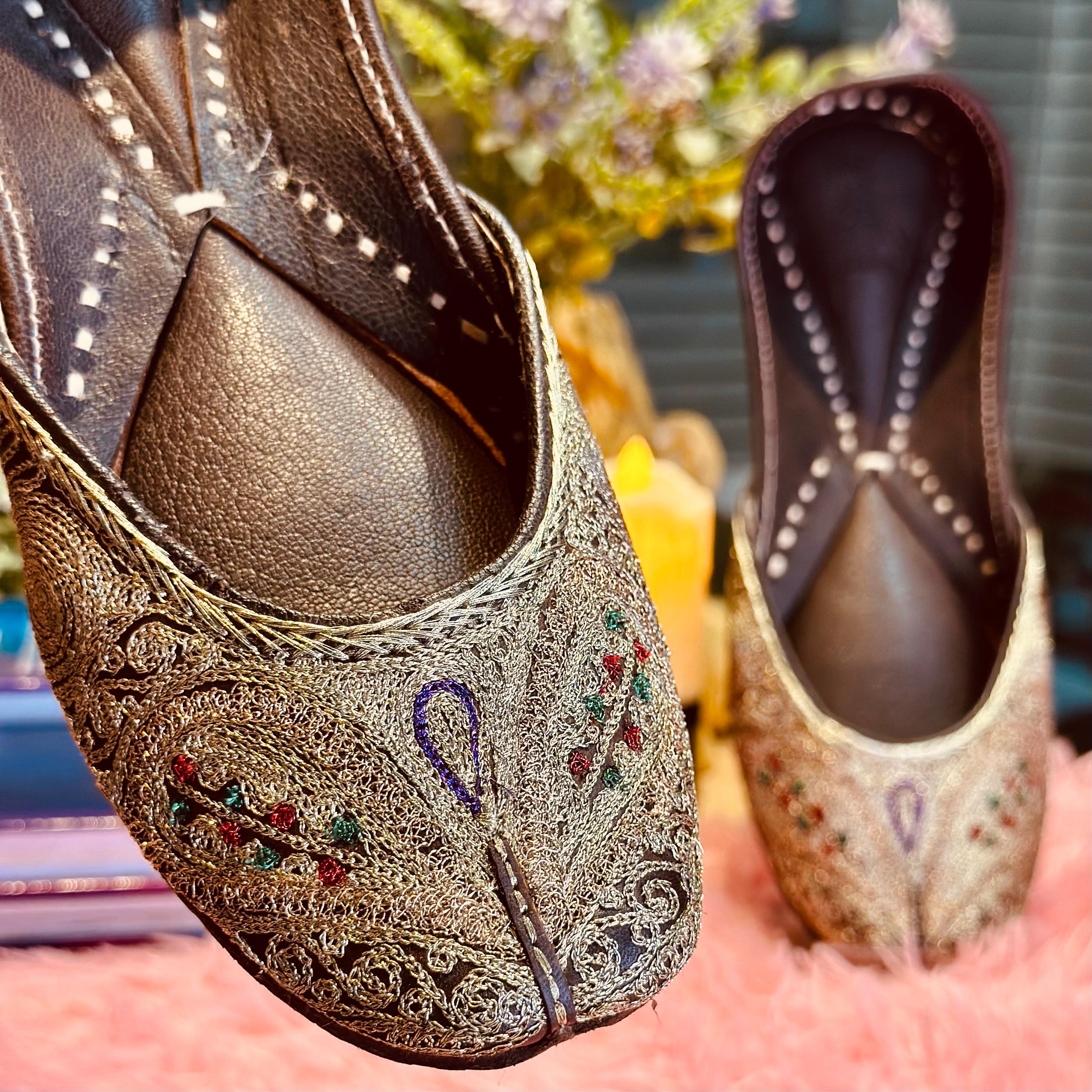 Punjabi Jutti pakisatni tilla upper leather work 0314