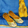 Punjabi Jutti blue stone Peacock Work2502
