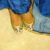 Punjabi Jutti blue stone Peacock Work2502