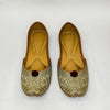 Punjabi Jutti Heavy Golden With Pomp Pomp Work2812