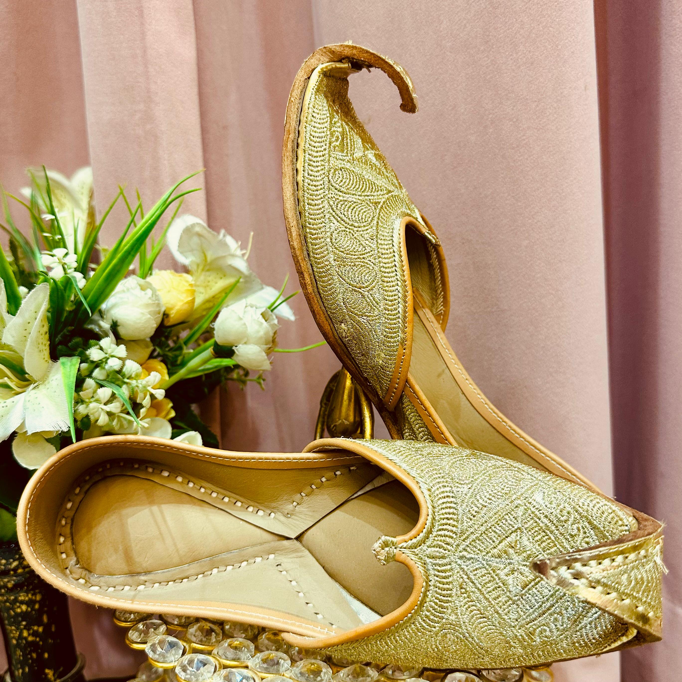 Punjabi Jutti pakisatni tilla upper leather work 0711