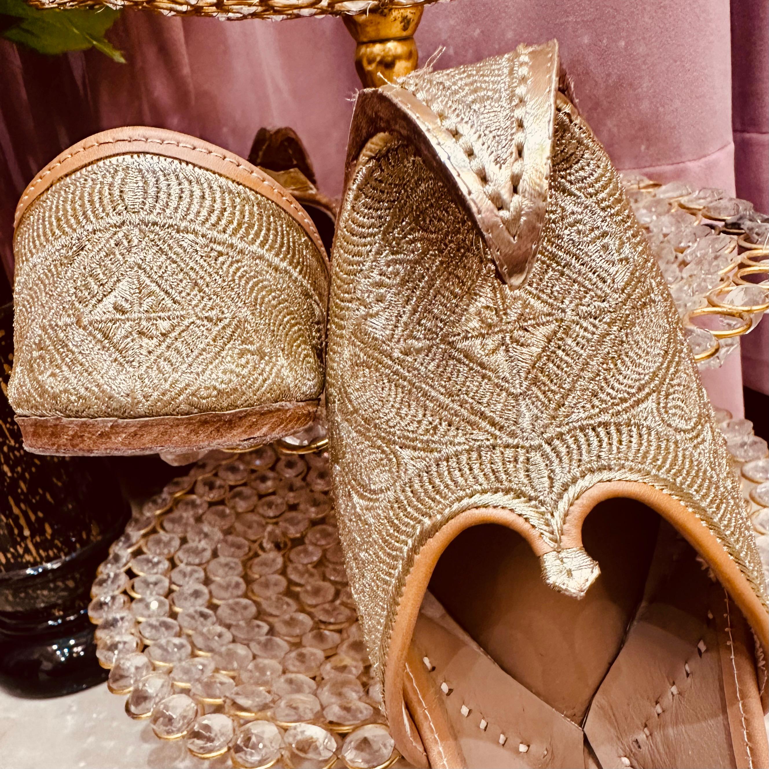 Punjabi Jutti pakisatni tilla upper leather work 0711