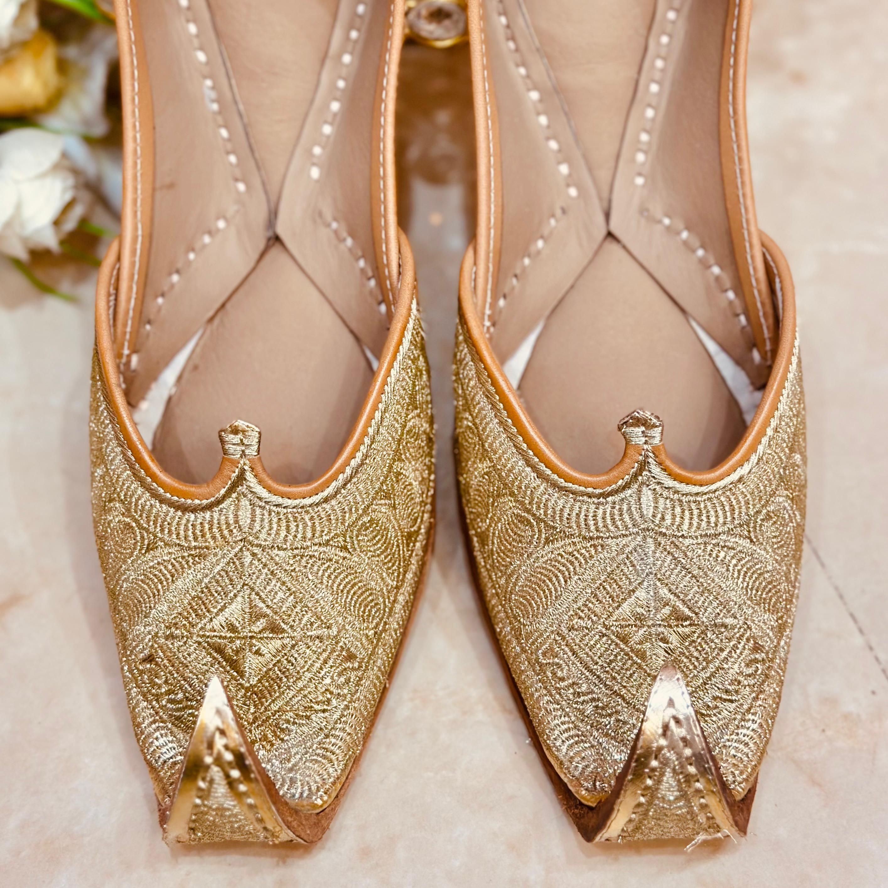 Punjabi Jutti pakisatni tilla upper leather work 0711