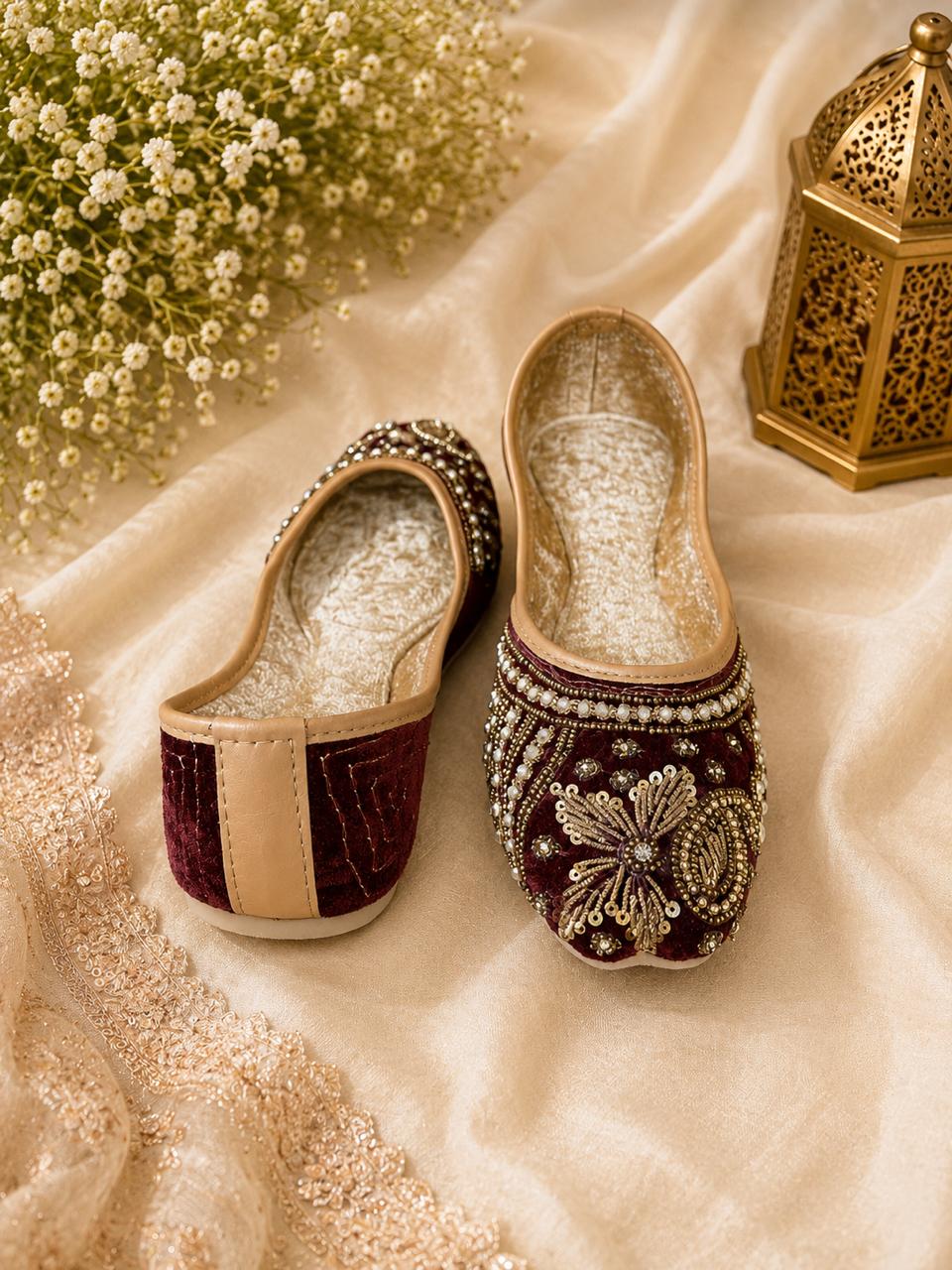 Punjabi Jutti Heavy Pearl Work202261005