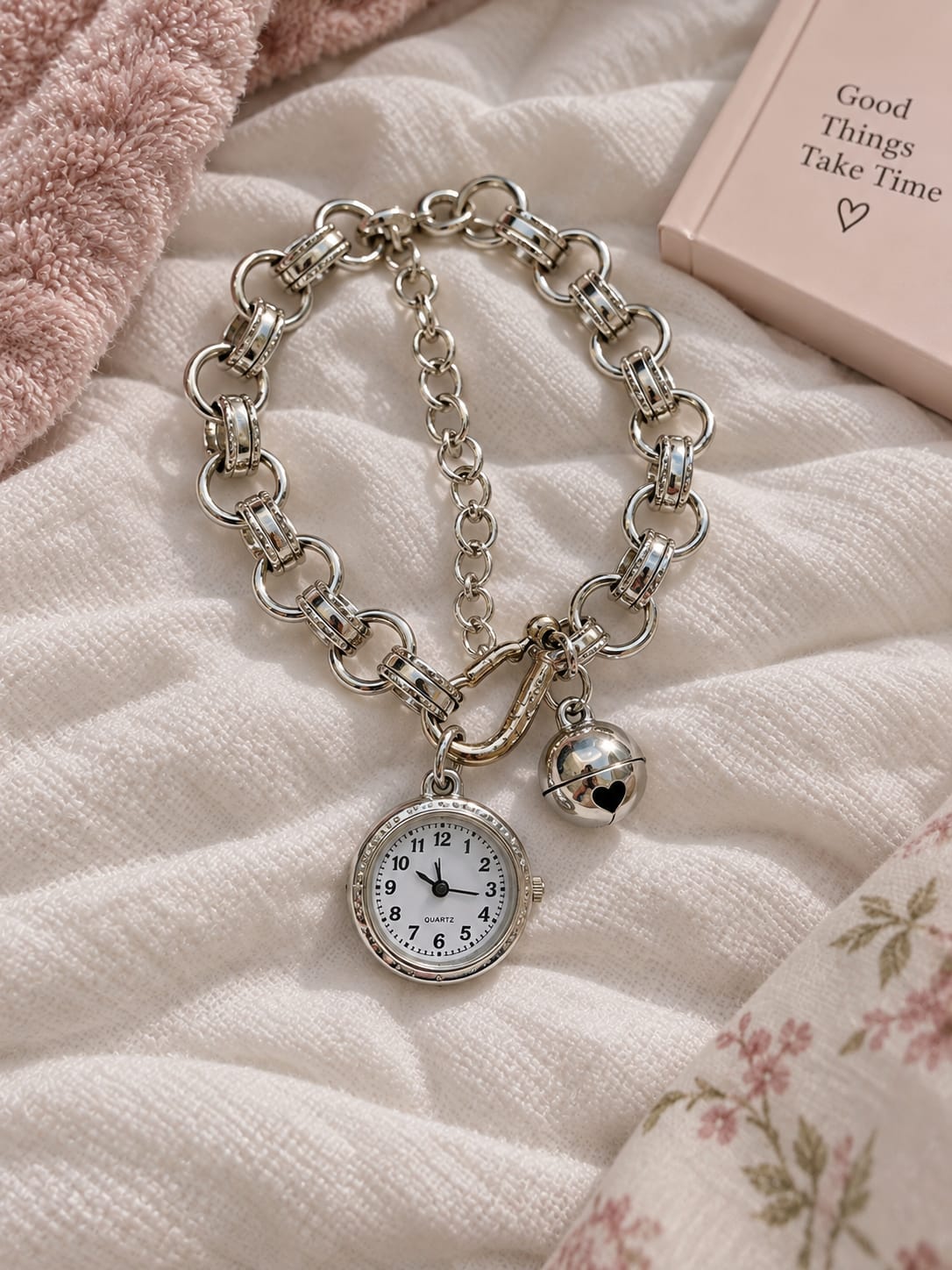 Silver Chain Watch Charm Bracelet 20261605