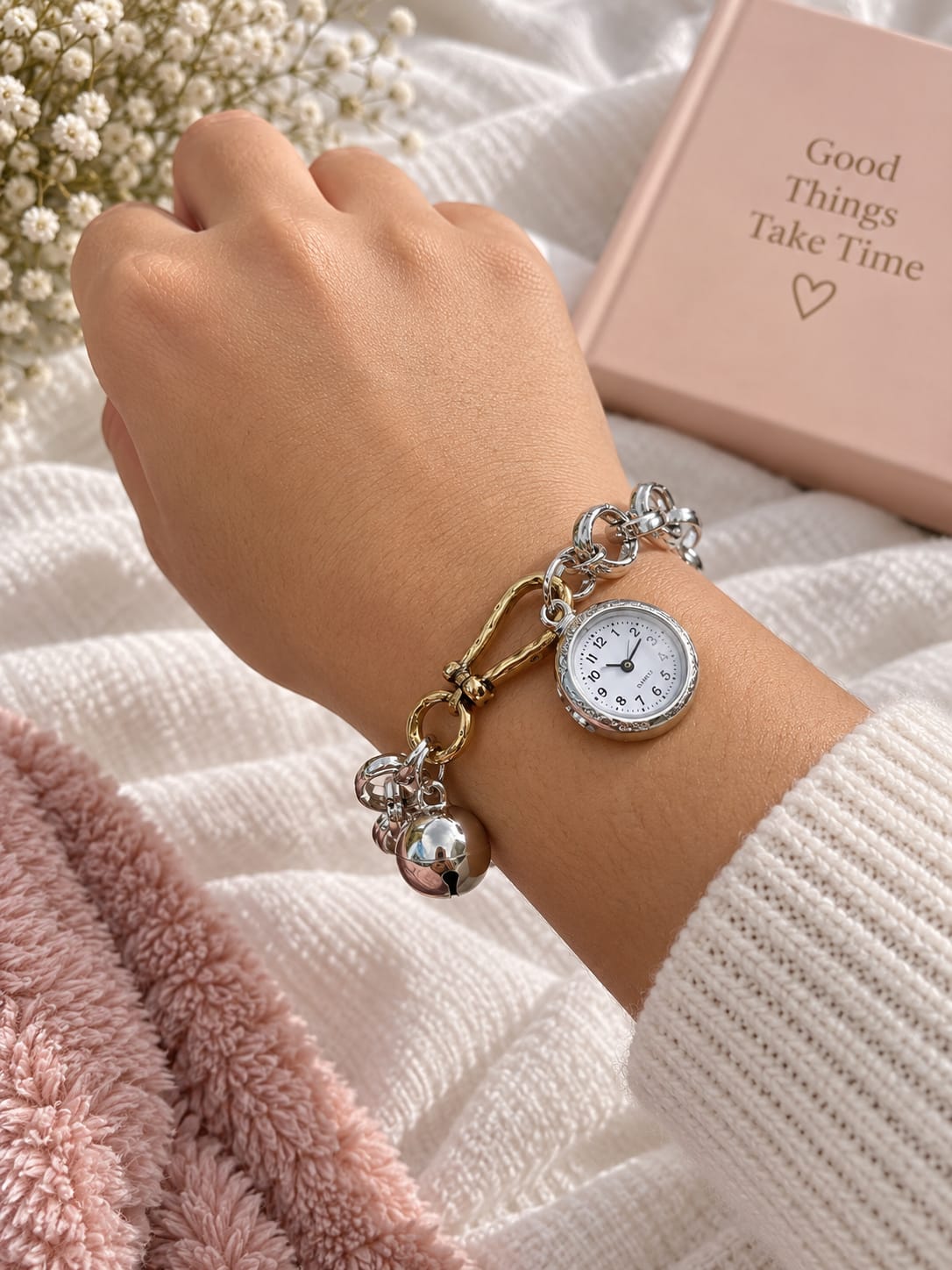 Silver Chain Watch Charm Bracelet 20261605
