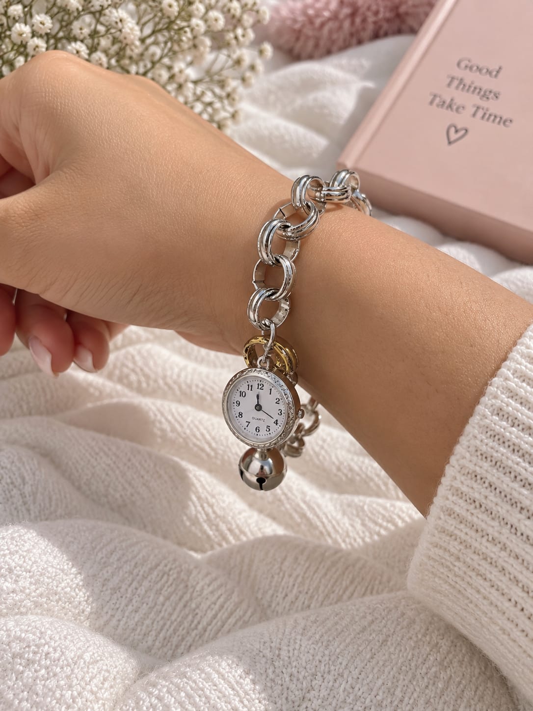 Silver Chain Watch Charm Bracelet 20261605