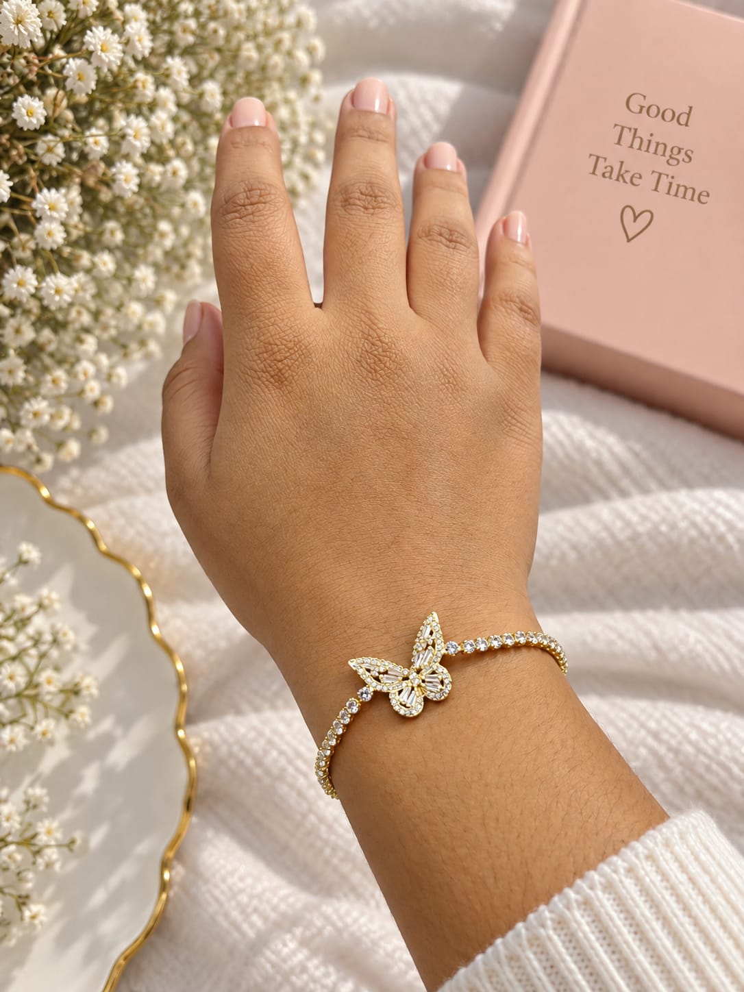 Desiner Butterfly Shinestone Bracelet 20261607
