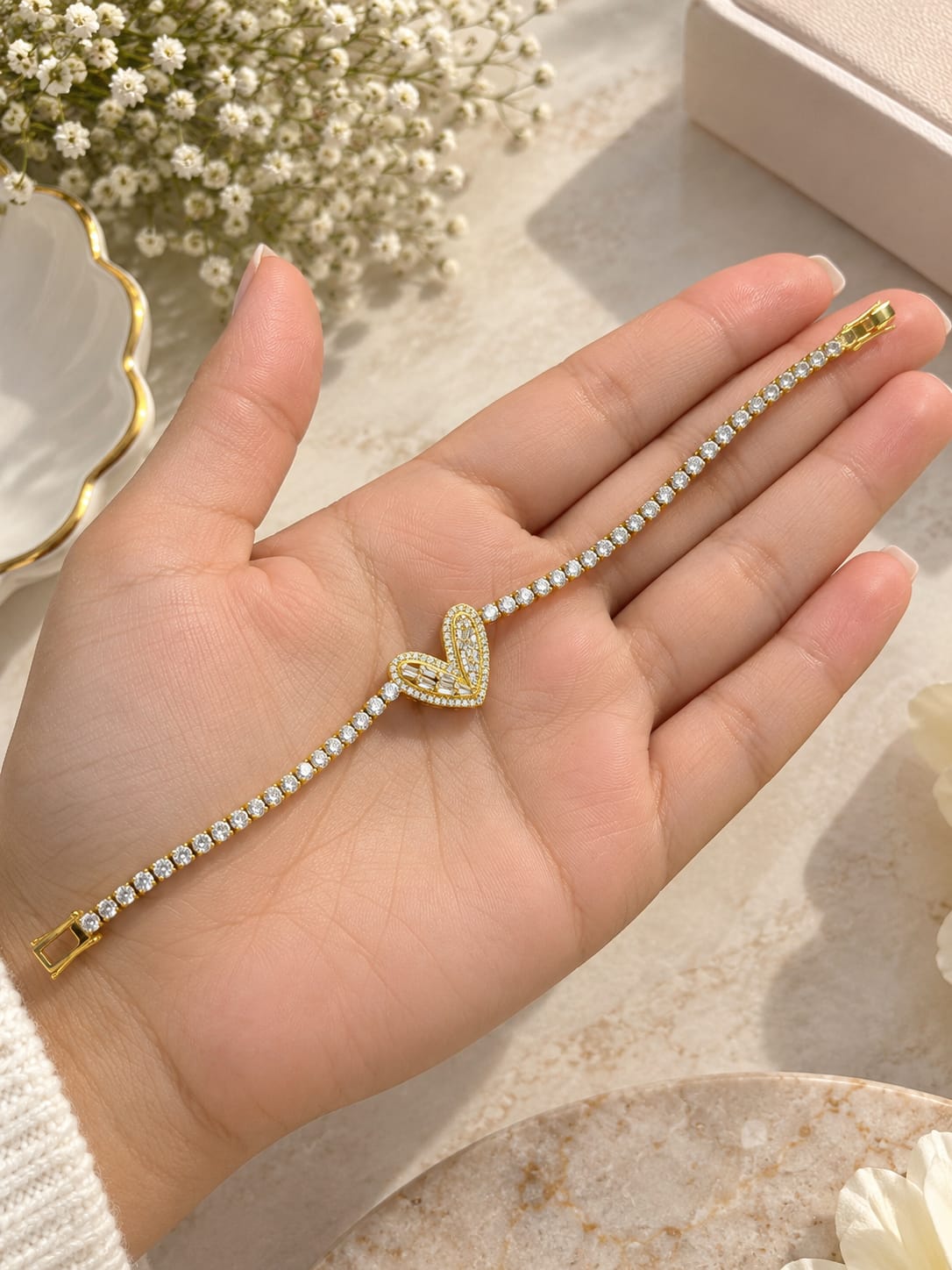 Desiner Heart Rhinestone Bracelet 20261701