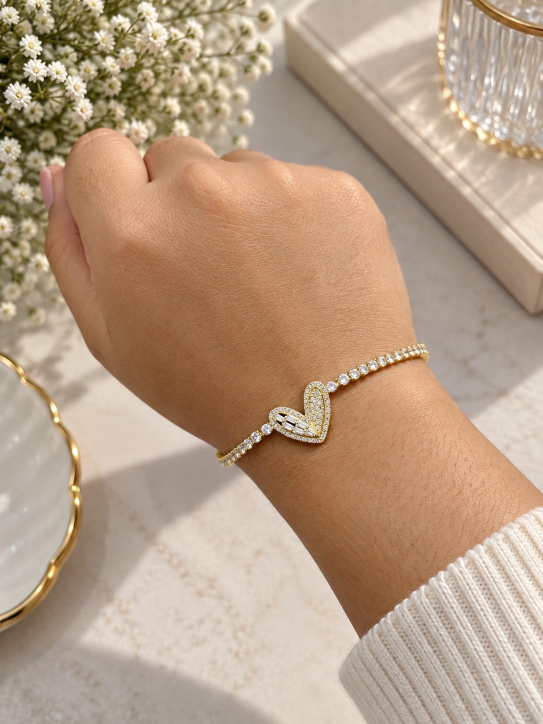Desiner Heart Rhinestone Bracelet 20261701