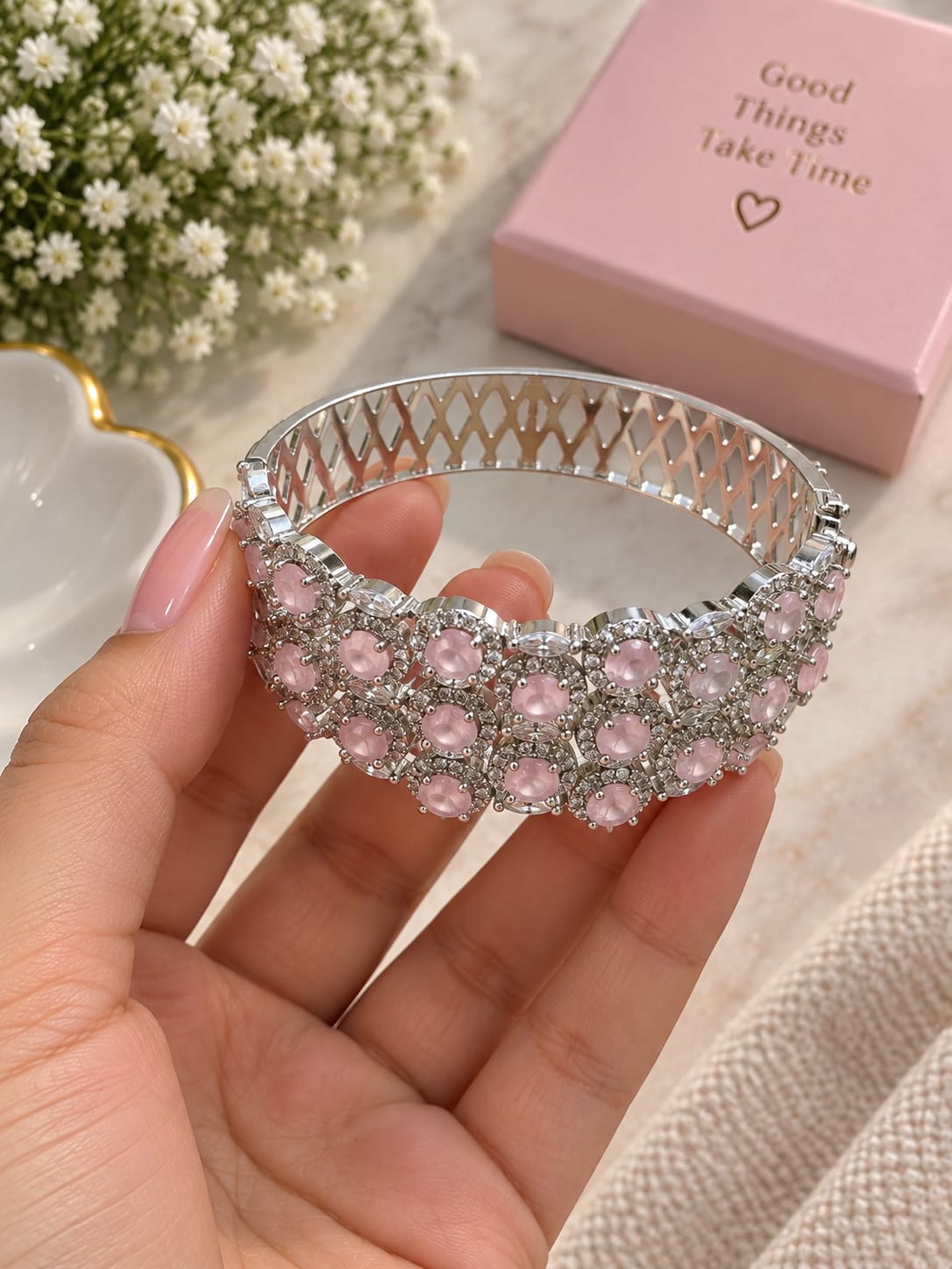 Desiner Pink Shinestone Bracelet 20261706