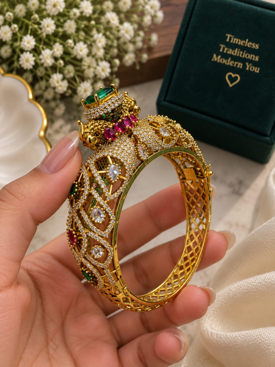 Desiner Green Shinestone Bracelet 202617010