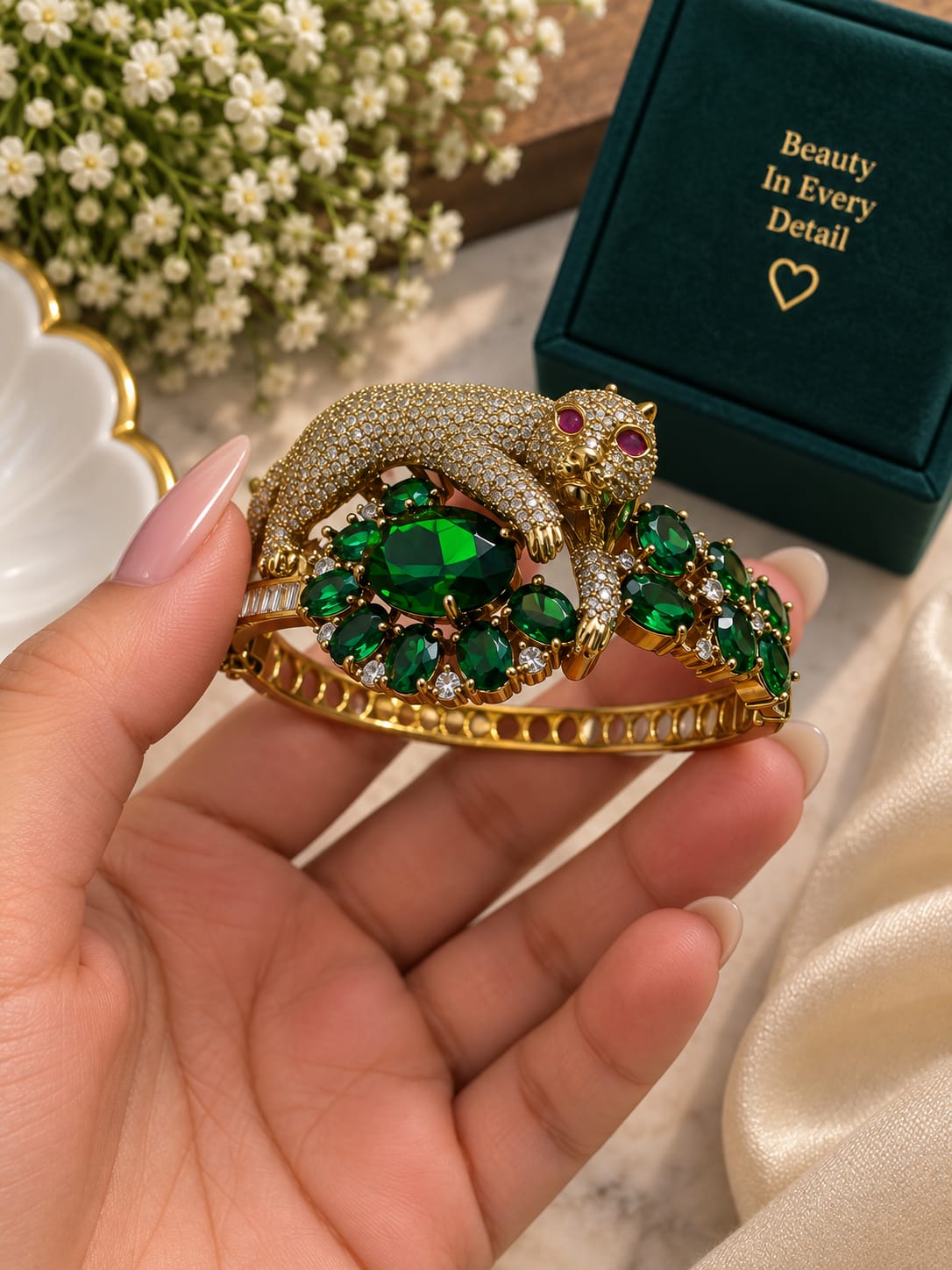Elegant Designer Tiger Shinestone Bracelet 202617011