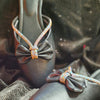 Punjabi Jutti bow silwer strap