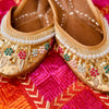Punjabi Jutti heavy multi flower stone Work2701
