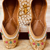 Punjabi Jutti heavy multi flower stone Work2701