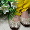 Punjabi Jutti Heavy Golden Sequence Work2817