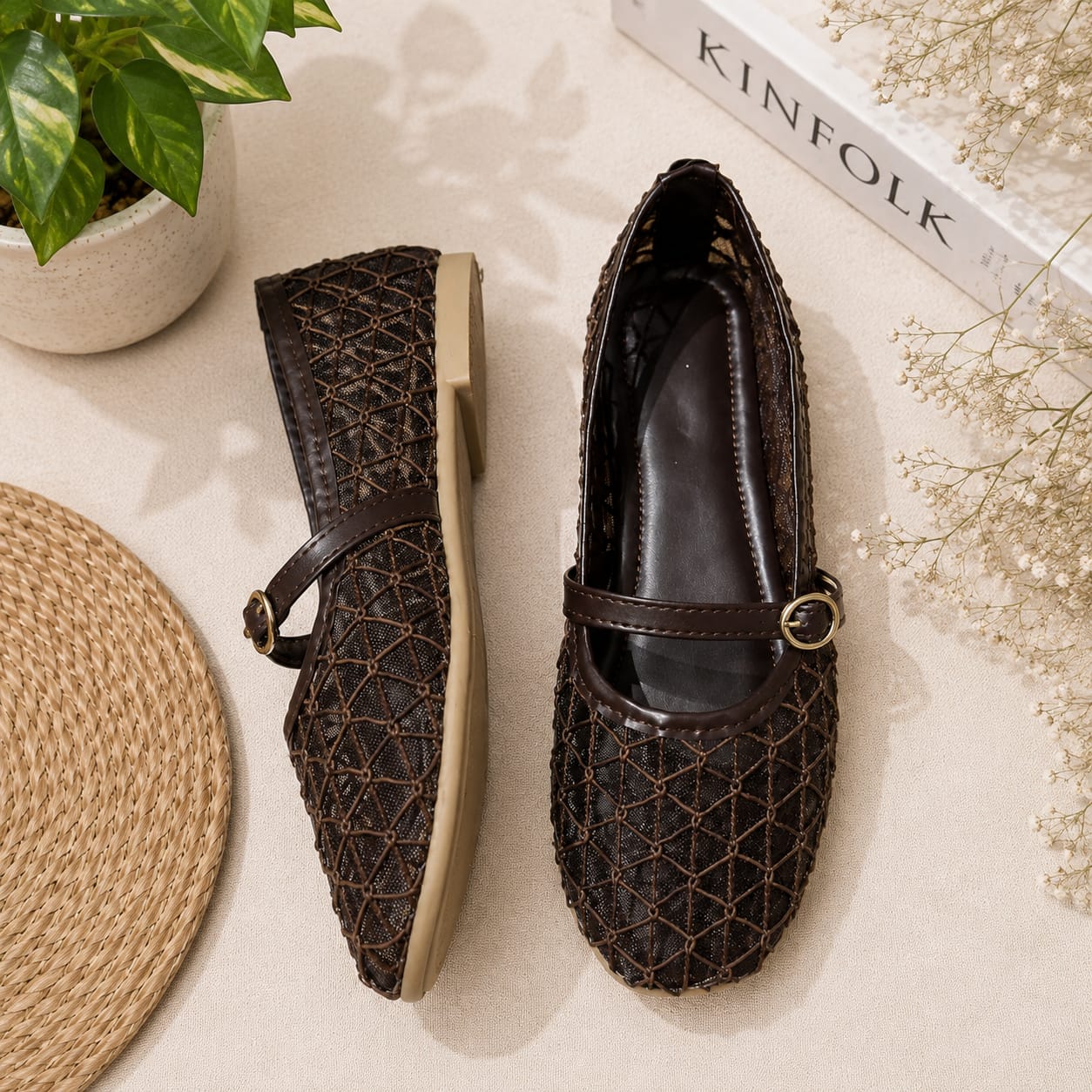 toes and flats 808 BLK NET