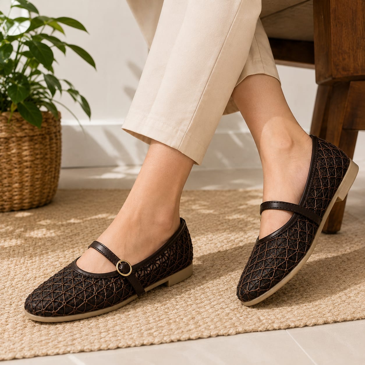 toes and flats 808 BLK NET